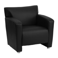 Flash Furniture HERCULES Majesty Series Black Leather Chair 222-1-BK-GG